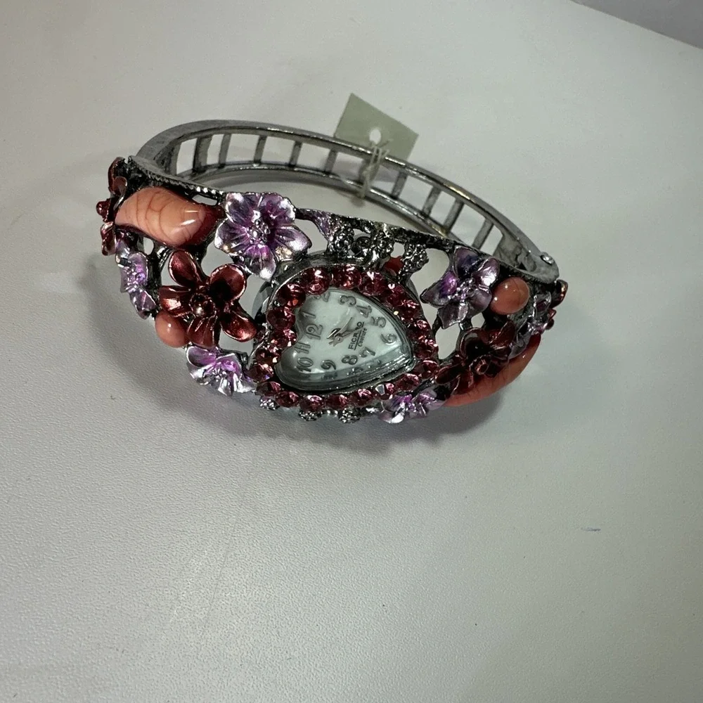 FIGARO COUTURE Bling Bangle Watch✨Lavender✨Pink✨Heart✨Flowers
